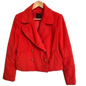 The Limited Pea Coat Bomber Jacket Retro Wool Blend Size Medium